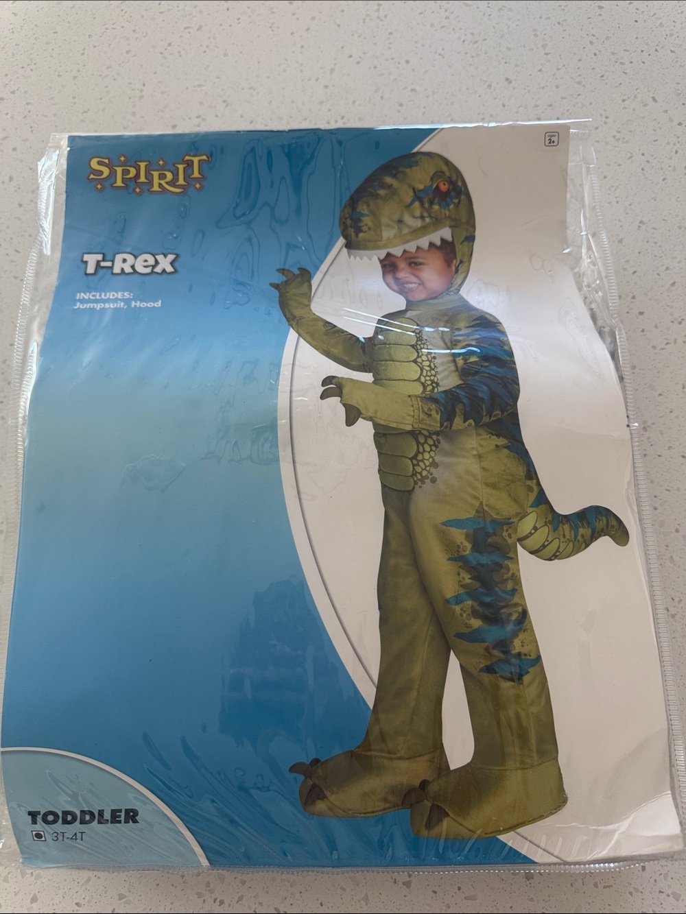 Spirit T-Rex Toddler Costume - Green and Blue 3/4T